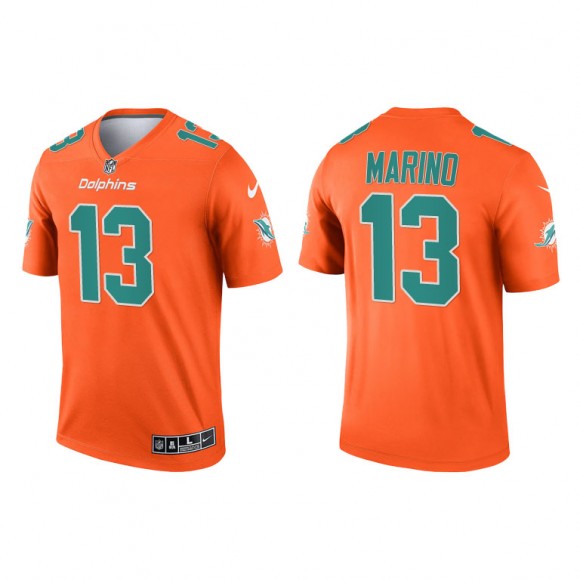 Dan Marino Orange 2021 Inverted Legend Dolphins Jersey