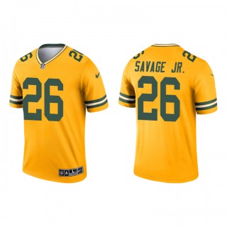 Darnell Savage Jr. Gold 2021 Inverted Legend Packers Jersey