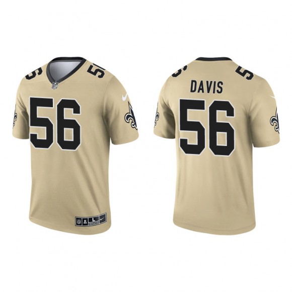 Demario Davis Gold 2021 Inverted Legend Saints Jersey