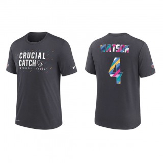 Deshaun Watson Houston Texans Nike Charcoal 2021 NFL Crucial Catch Performance T-Shirt