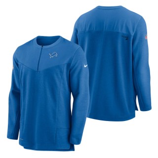 Detroit Lions Nike Blue Sideline Half-Zip UV Performance Jacket