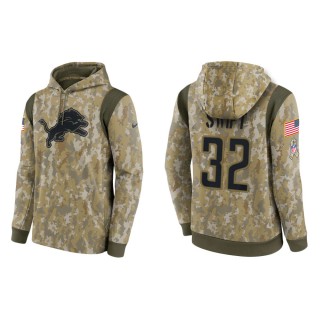 Men's D'Andre Swift Detroit Lions Camo 2021 Salute To Service Therma Hoodie