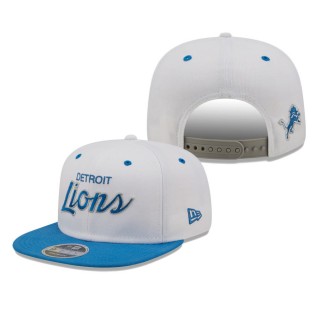 Detroit Lions White Blue Sparky Original 9FIFTY Snapback Hat