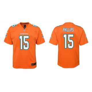 Youth Jaelan Phillips Miami Dolphins Orange Color Rush Game Jersey