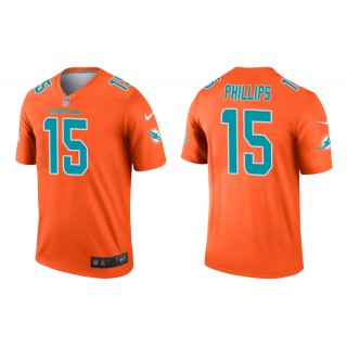 Men's Jaelan Phillips Miami Dolphins Orange Inverted Legend Jersey