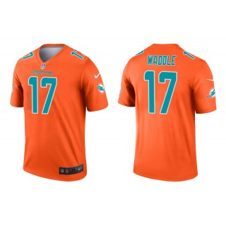 Men's Jaylen Waddle Miami Dolphins Orange Inverted Legend Jersey