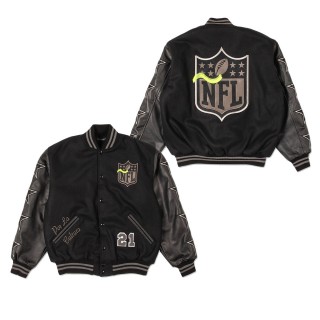 Dunbrooke Black NFL Por La Cultura '21 Collection Full-Snap Varsity Jacket