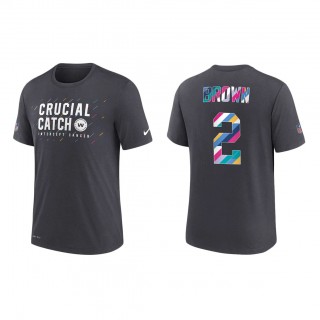 Dyami Brown Washington Football Team Nike Charcoal 2021 NFL Crucial Catch Performance T-Shirt