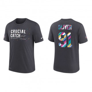 Ed Oliver Buffalo Bills Nike Charcoal 2021 NFL Crucial Catch Performance T-Shirt