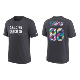 Evan Engram New York Giants Nike Charcoal 2021 NFL Crucial Catch Performance T-Shirt
