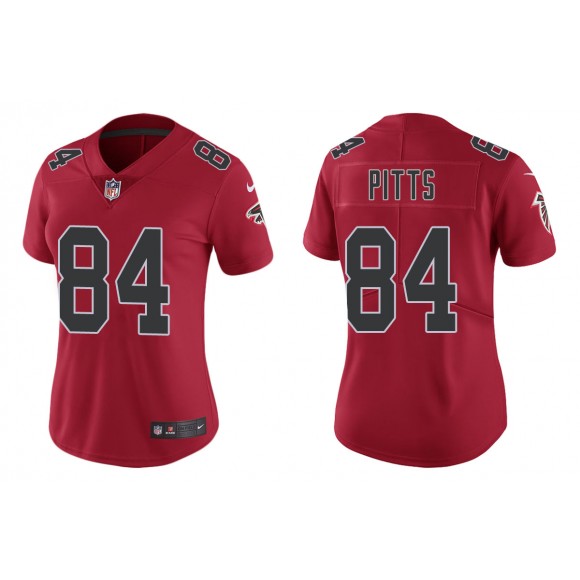 Women's Kyle Pitts Atlanta Falcons Red Color Rush Limited Jersey