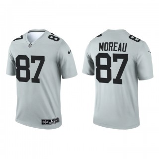 Foster Moreau Silver 2021 Inverted Legend Raiders Jersey