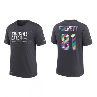 Gerald Everett Seattle Seahawks Nike Charcoal 2021 NFL Crucial Catch Performance T-Shirt