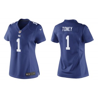 Women's Kadarius Toney New York Giants Royal 2021 NFL Draft Jersey