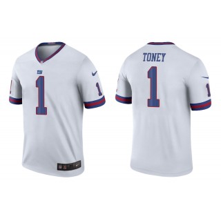 Men's Kadarius Toney New York Giants White Color Rush Legend Jersey