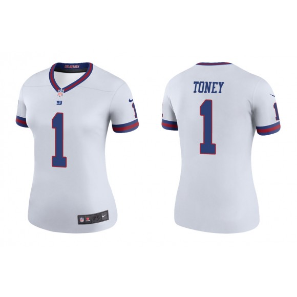 Women's Kadarius Toney New York Giants White Color Rush Legend Jersey