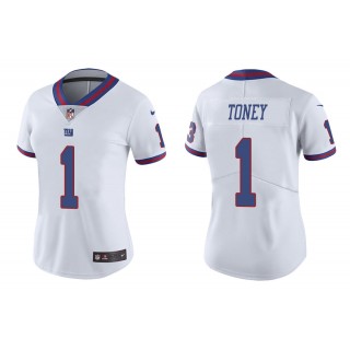 Women's Kadarius Toney New York Giants White Color Rush Limited Jersey