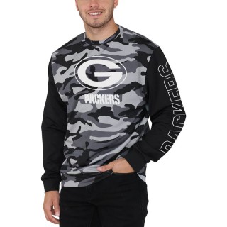 Green Bay Packers FOCO Black Camo Long Sleeve T-Shirt