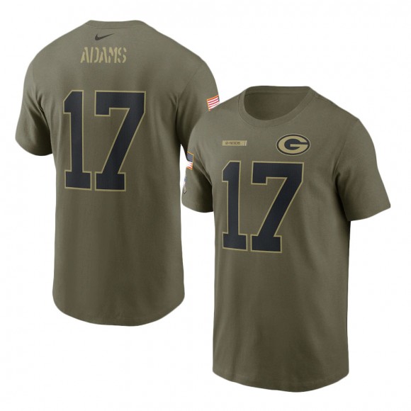 2021 Salute To Service Packers Davante Adams Camo Name & Number T-Shirt