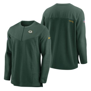 Green Bay Packers Nike Green Sideline Half-Zip UV Performance Jacket