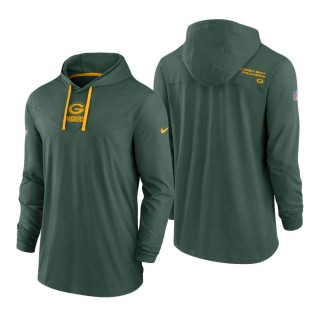 Green Bay Packers Green Sideline Performance Hoodie T-Shirt