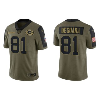 Men's Josiah Deguara Green Bay Packers Olive 2021 Salute To Service Limited Jersey