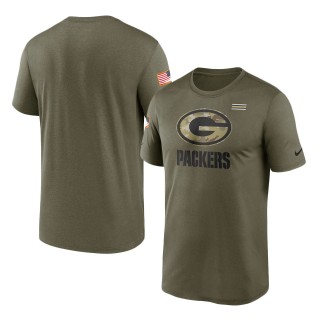 2021 Salute To Service Packers Olive Legend Performance T-Shirt