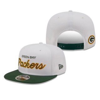 Green Bay Packers White Green Sparky Original 9FIFTY Snapback Hat