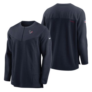 Houston Texans Nike Navy Sideline Half-Zip UV Performance Jacket