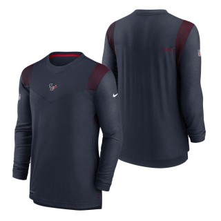 Houston Texans Nike Navy Sideline Player UV Performance Long Sleeve T-Shirt
