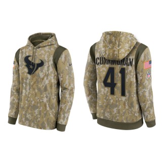 Men's Zach Cunningham Houston Texans Camo 2021 Salute To Service Therma Hoodie