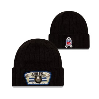 2021 Salute To Service Colts Black Cuffed Knit Hat