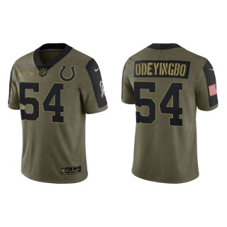 Men's Dayo Odeyingbo Indianapolis Colts Olive 2021 Salute To Service Limited Jersey