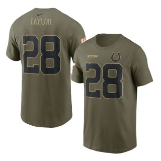 2021 Salute To Service Colts Jonathan Taylor Camo Name & Number T-Shirt