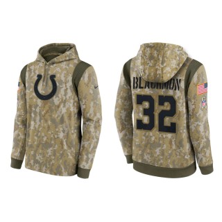 Men's Julian Blackmon Indianapolis Colts Camo 2021 Salute To Service Therma Hoodie