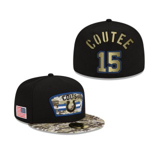 Men's Keke Coutee Indianapolis Colts Black Camo 2021 Salute To Service 59FIFTY Fitted Hat