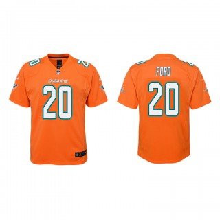 Isaiah Ford Orange Color Rush Game Dolphins Youth Jersey