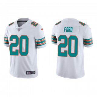 Isaiah Ford White Alternate Vapor Limited Dolphins Jersey