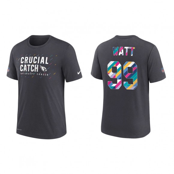 J.J. Watt Arizona Cardinals Nike Charcoal 2021 NFL Crucial Catch Performance T-Shirt