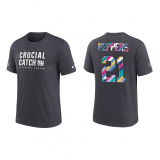 Jabrill Peppers New York Giants Nike Charcoal 2021 NFL Crucial Catch Performance T-Shirt