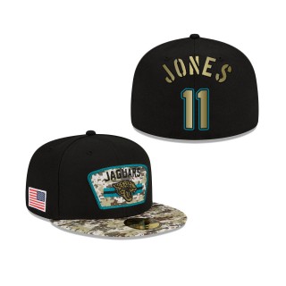 Men's Marvin Jones Jacksonville Jaguars Black Camo 2021 Salute To Service 59FIFTY Fitted Hat