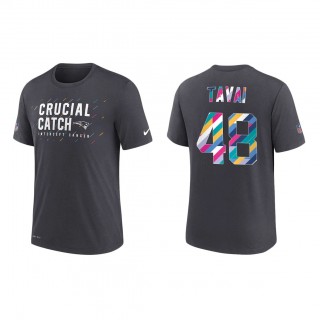 Jahlani Tavai New England Patriots Nike Charcoal 2021 NFL Crucial Catch Performance T-Shirt