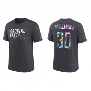 Jamaal Williams Detroit Lions Nike Charcoal 2021 NFL Crucial Catch Performance T-Shirt