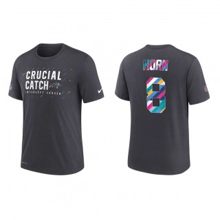 Jaycee Horn Carolina Panthers Nike Charcoal 2021 NFL Crucial Catch Performance T-Shirt