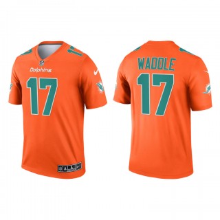 Jaylen Waddle Orange 2021 Inverted Legend Dolphins Jersey
