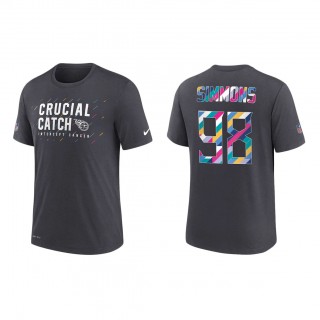 Jeffery Simmons Tennessee Titans Nike Charcoal 2021 NFL Crucial Catch Performance T-Shirt