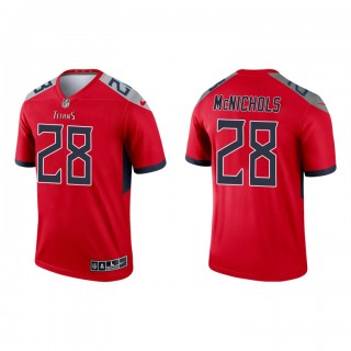 Jeremy McNichols Red 2021 Inverted Legend Titans Jersey