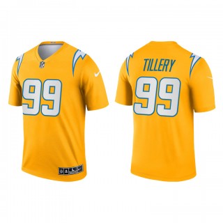 Jerry Tillery Gold 2021 Inverted Legend Chargers Jersey