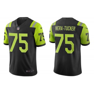 Men's Alijah Vera-Tucker New York Jets Black Green City Edition Jersey