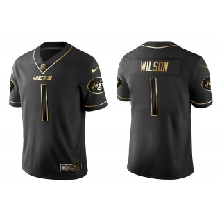 Men's Zach Wilson New York Jets Black Golden Edition Jersey